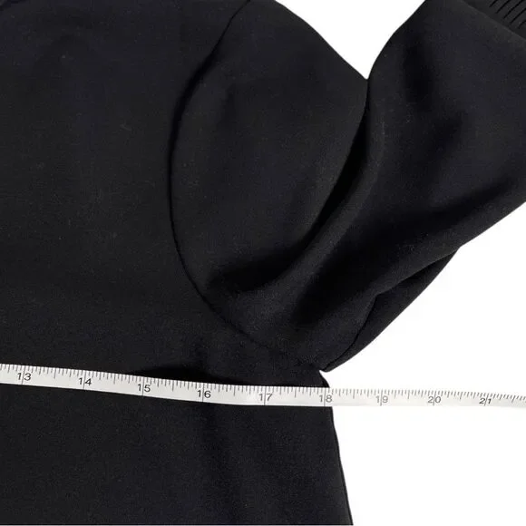 Zimmermann Black Pleated 3/4 Sleeve Crepe Swing Blouse Women’s Size 0/XS - Picture 5 of 6